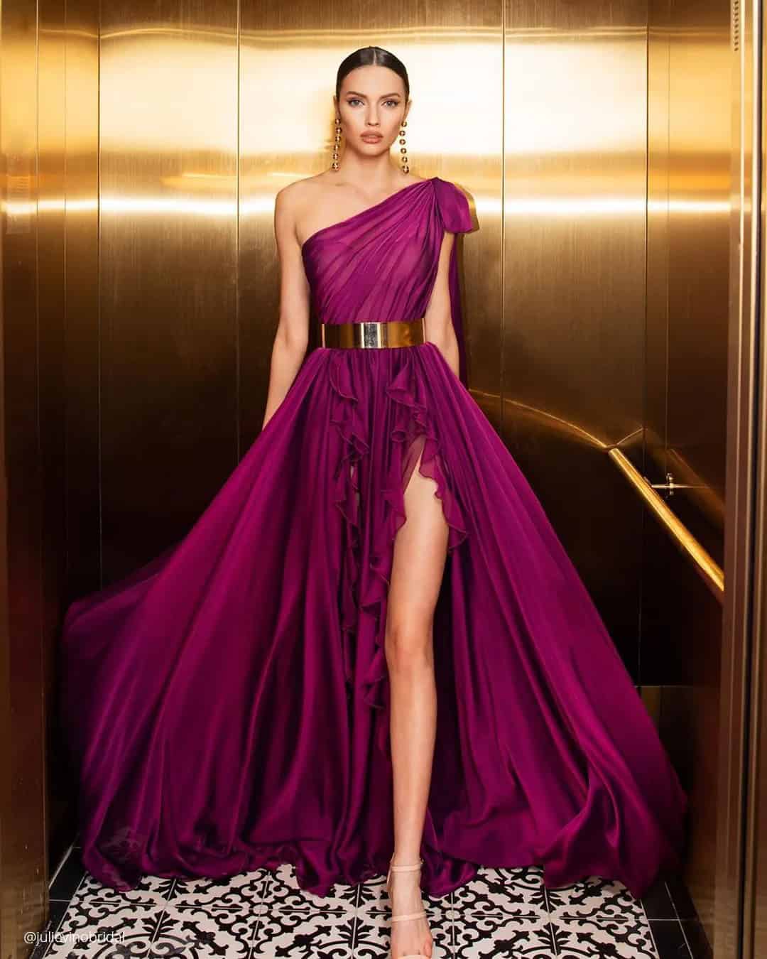 Purple Colourful Wedding Dresses