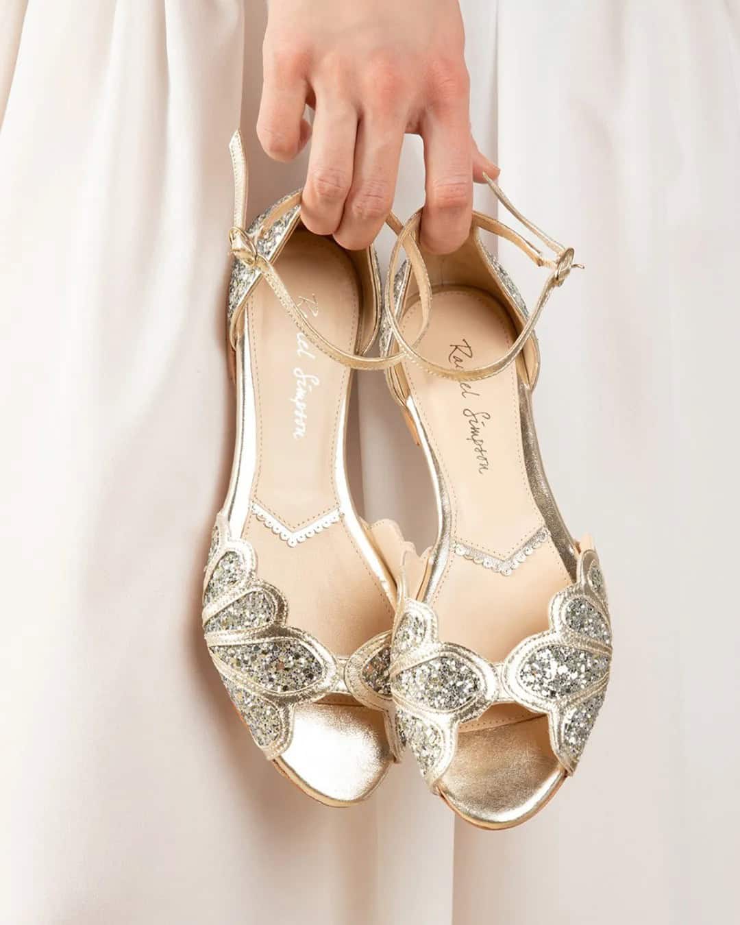 Gold Flat Wedding Shoes