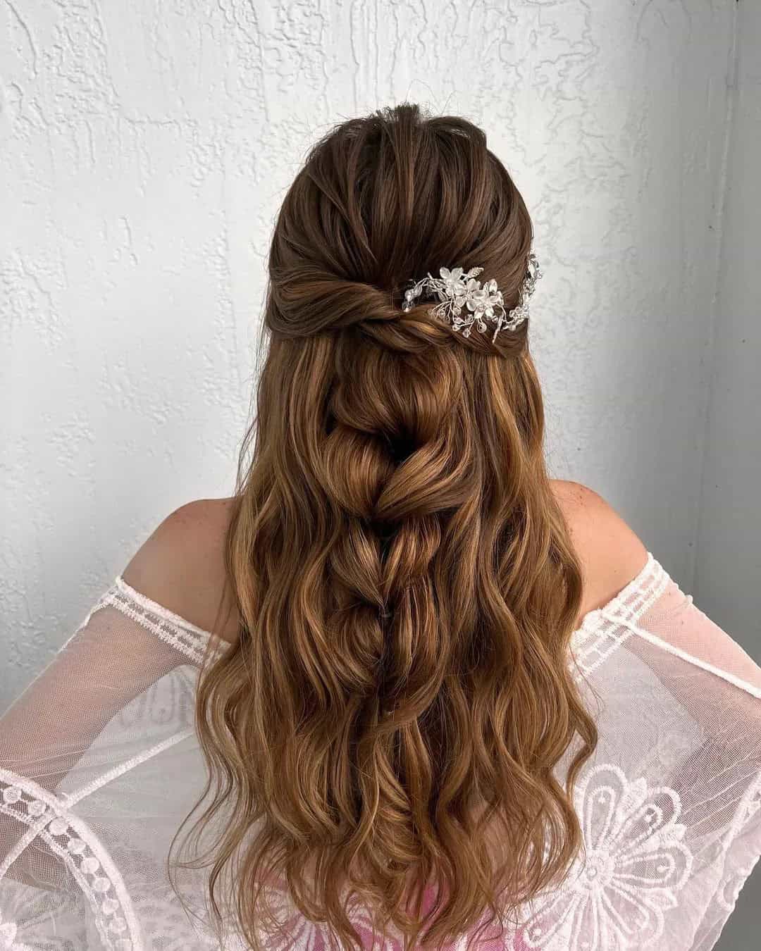 Easy Half Up Half Down Wedding Hairstyles