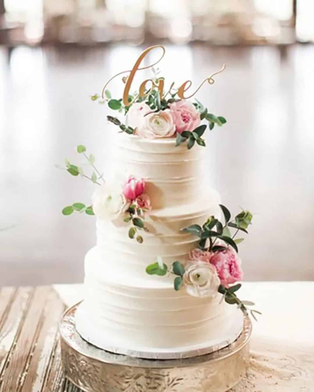 Simple Romantic Wedding Cakes