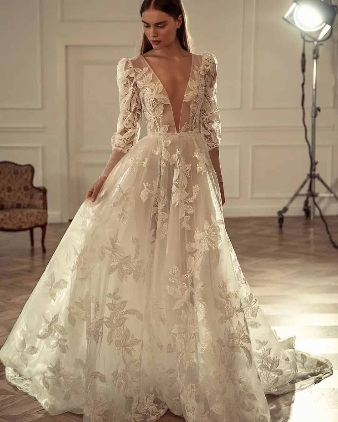 Long Sleeve Boho Wedding Dresses