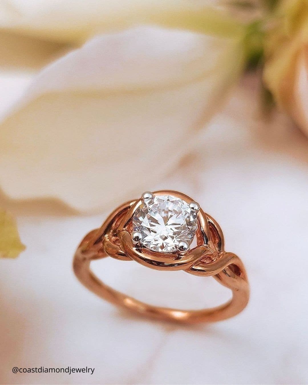 Vintage Rose Gold Engagement Rings