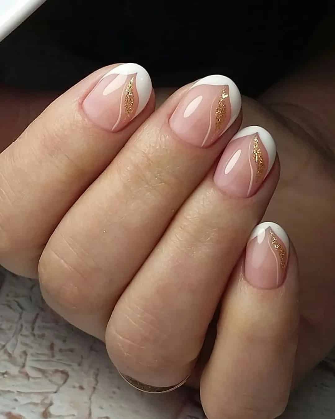 French Wedding Nails