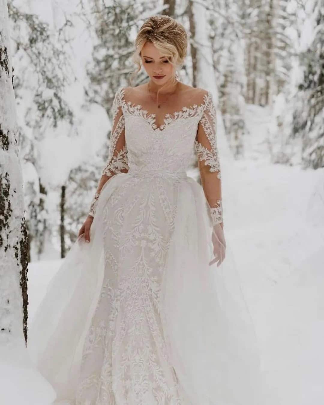 Lace Winter Bridal Dresses