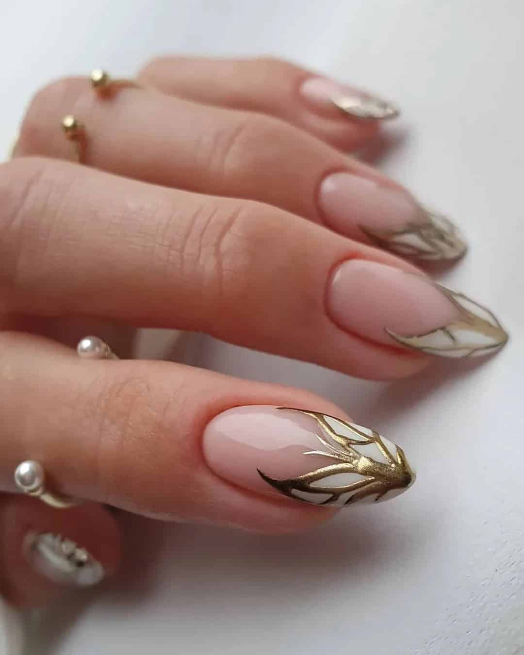 Creative French Nails Wedding