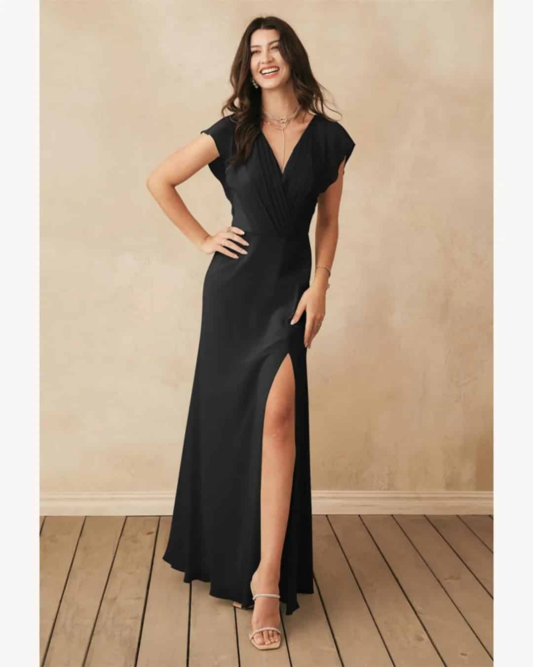 Long Black Bridesmaid Dresses