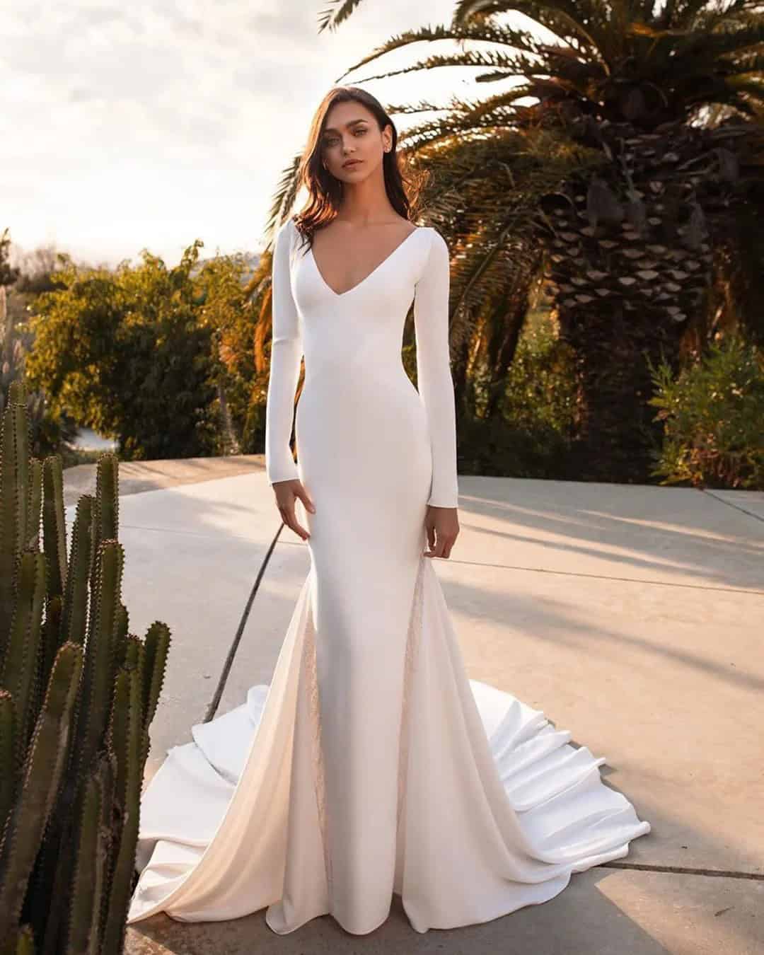 Simple Wedding Dresses With Sleeves