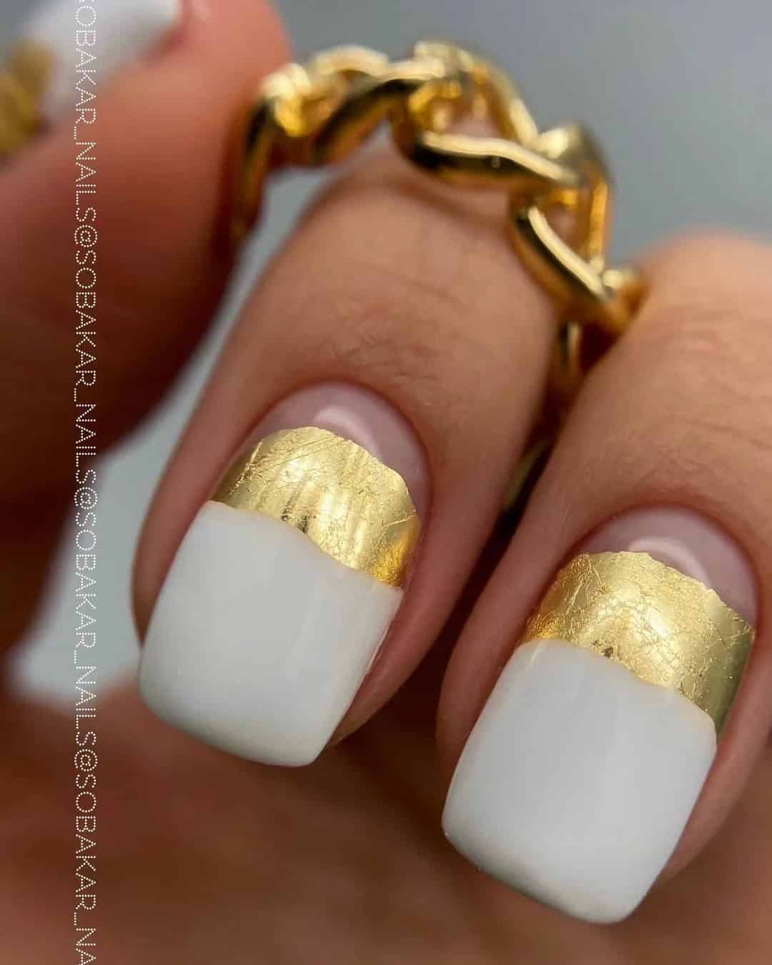 White Bridesmaide Nail Designs