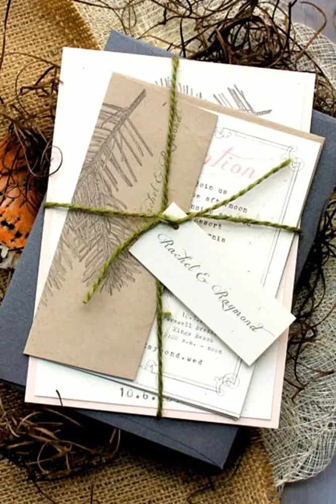 Rustic Winter Wedding Invitations