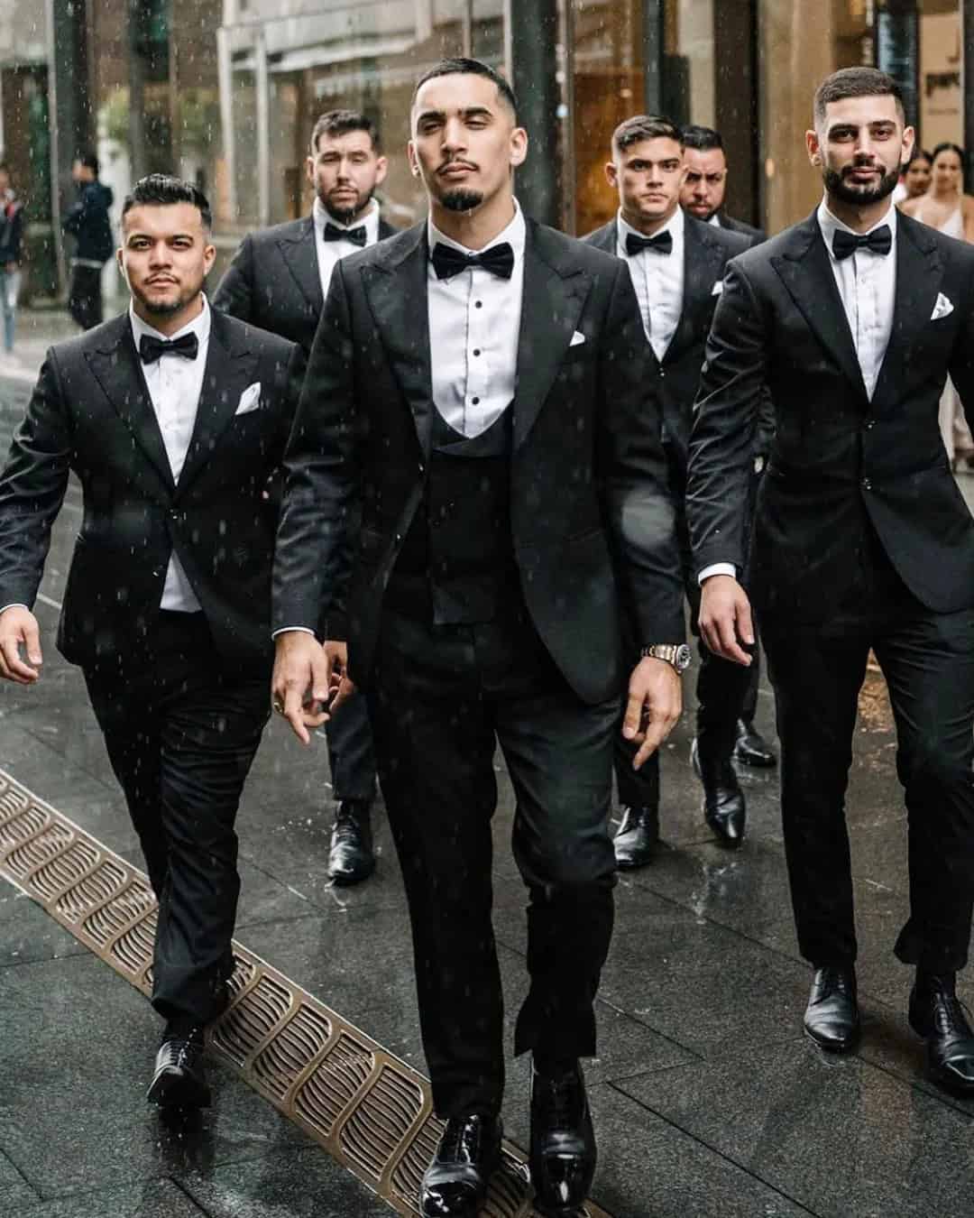 Black Suit Ideas For Wedding With Vest