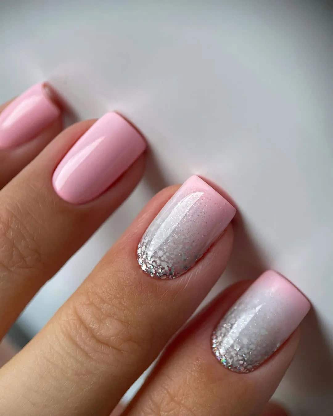 Pink And Silver Nail Ideas