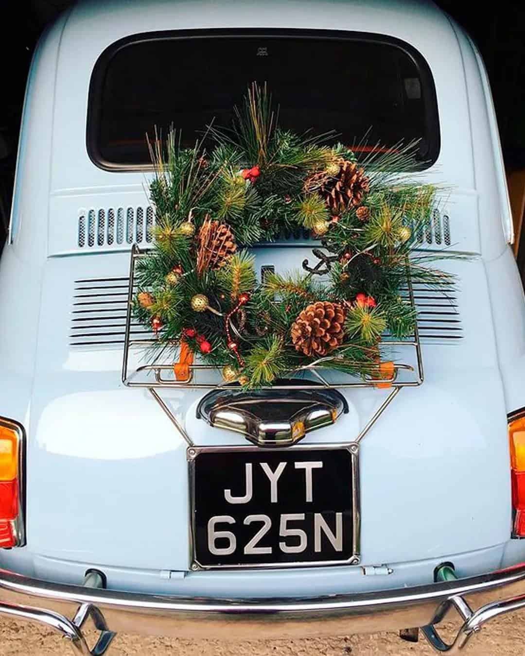 Country Wedding Decorated Car