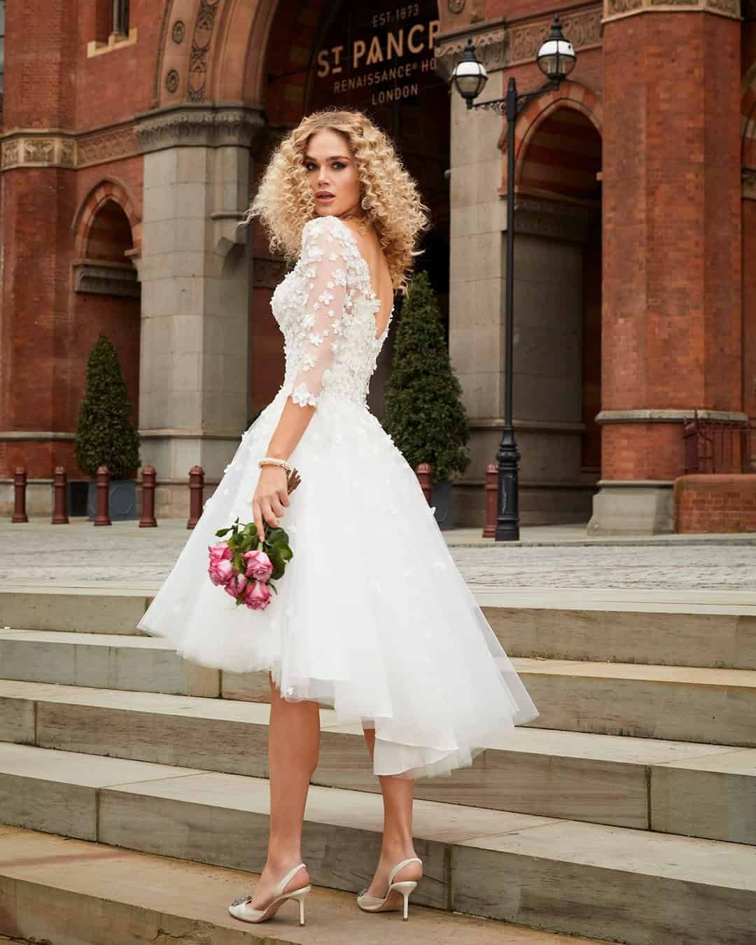 High Low Wedding Dresses With Sleeves