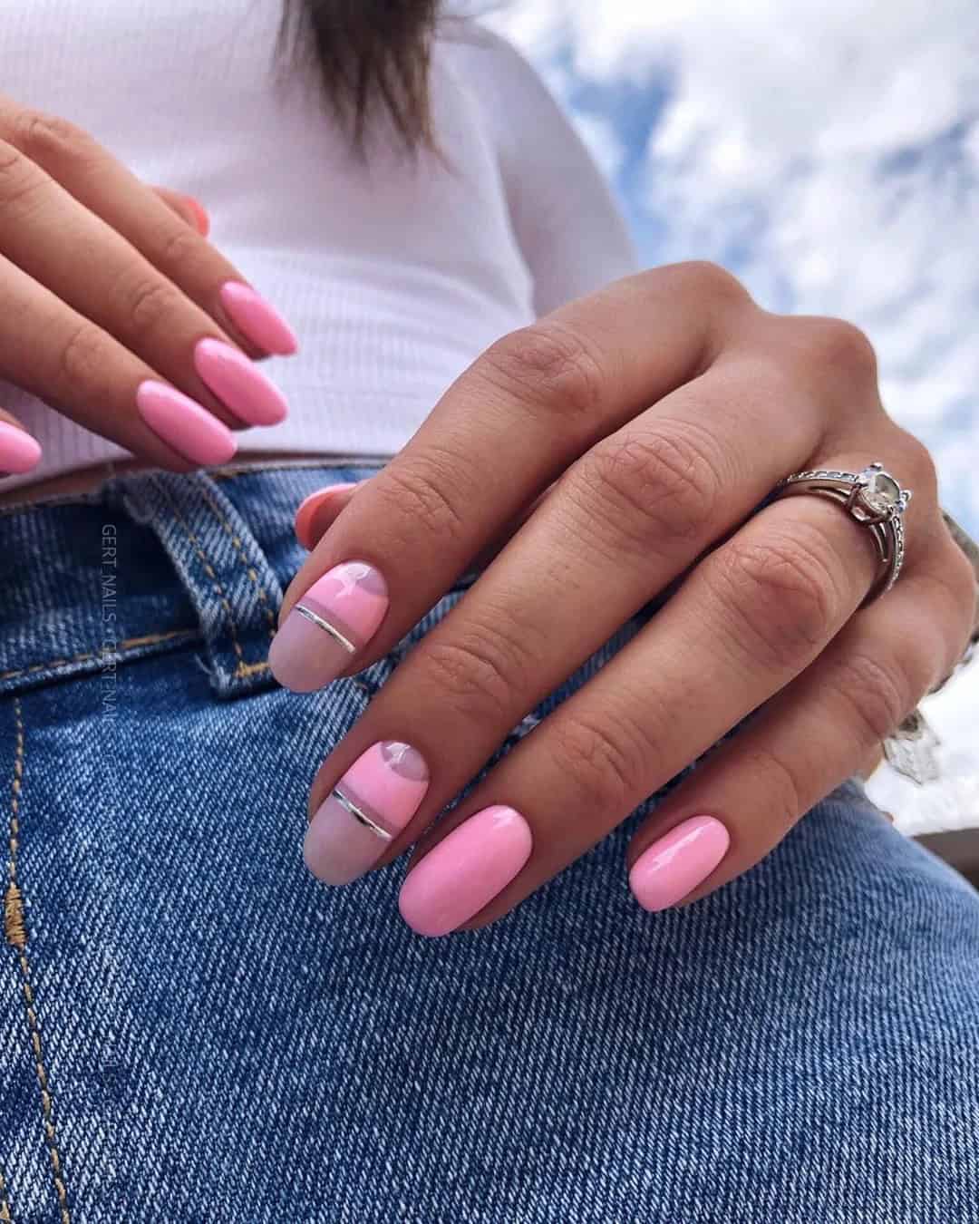 Nude Pink Wedding Nails