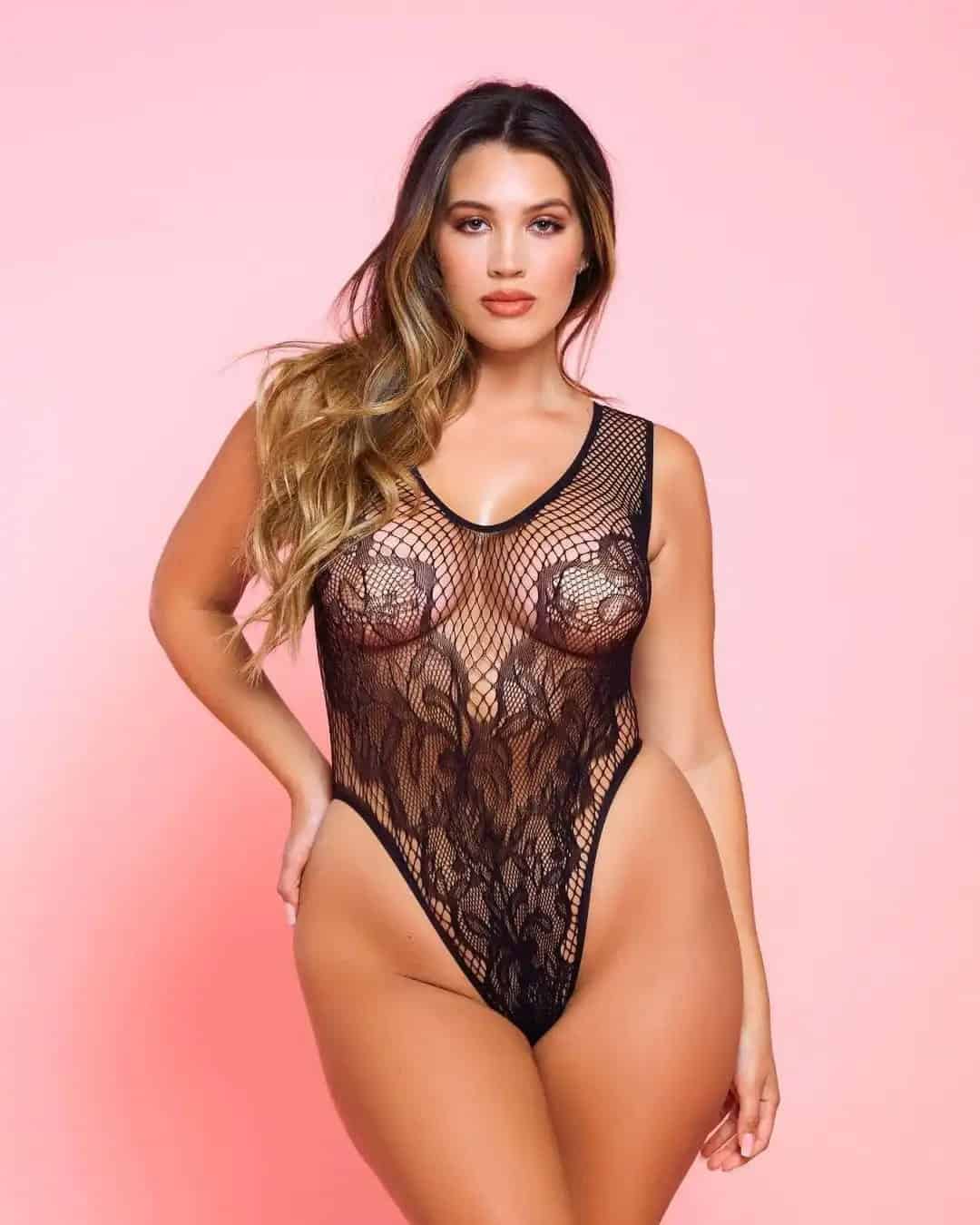 Black Sexy Bridal Lingerie Plus Size