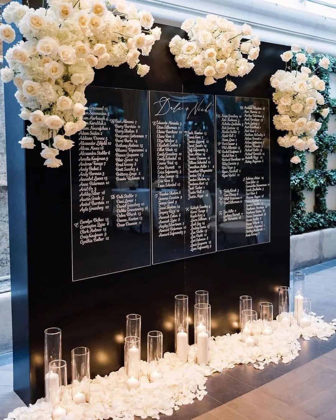 Black And White Ceremony Flowers