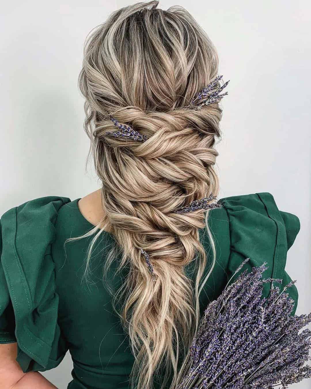 Cascading Braided Wedding Hair