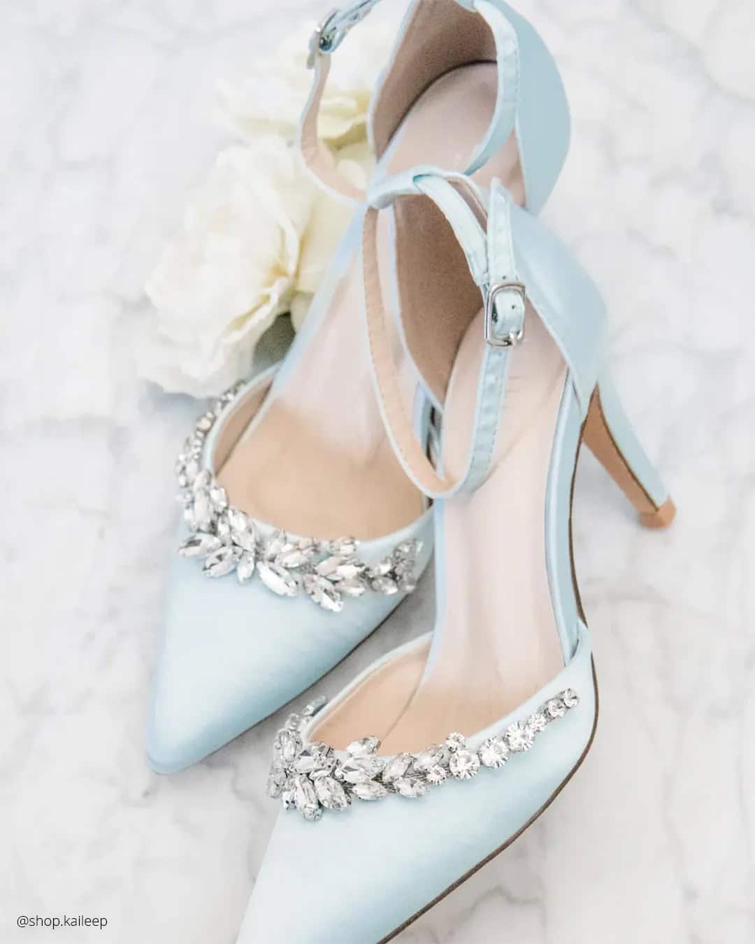 Blue Low Heel Shoes