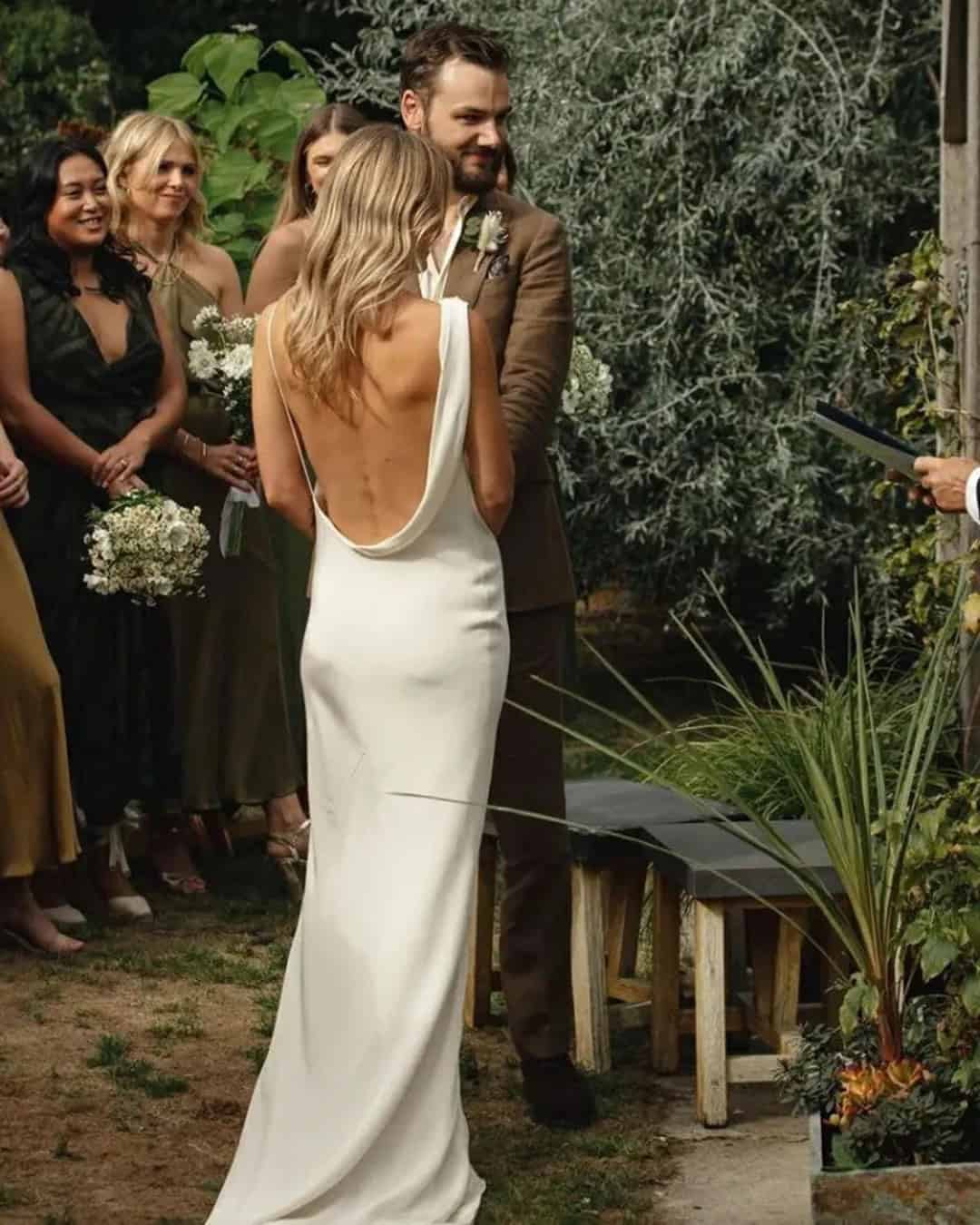 Elegant Backless Bridal Dresses