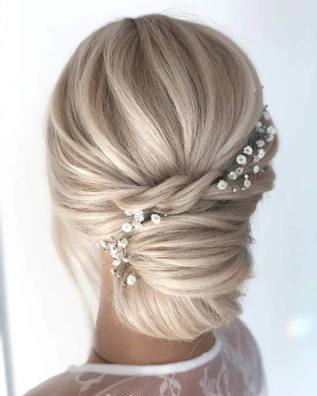 Rustic Wedding Hair with Flowers