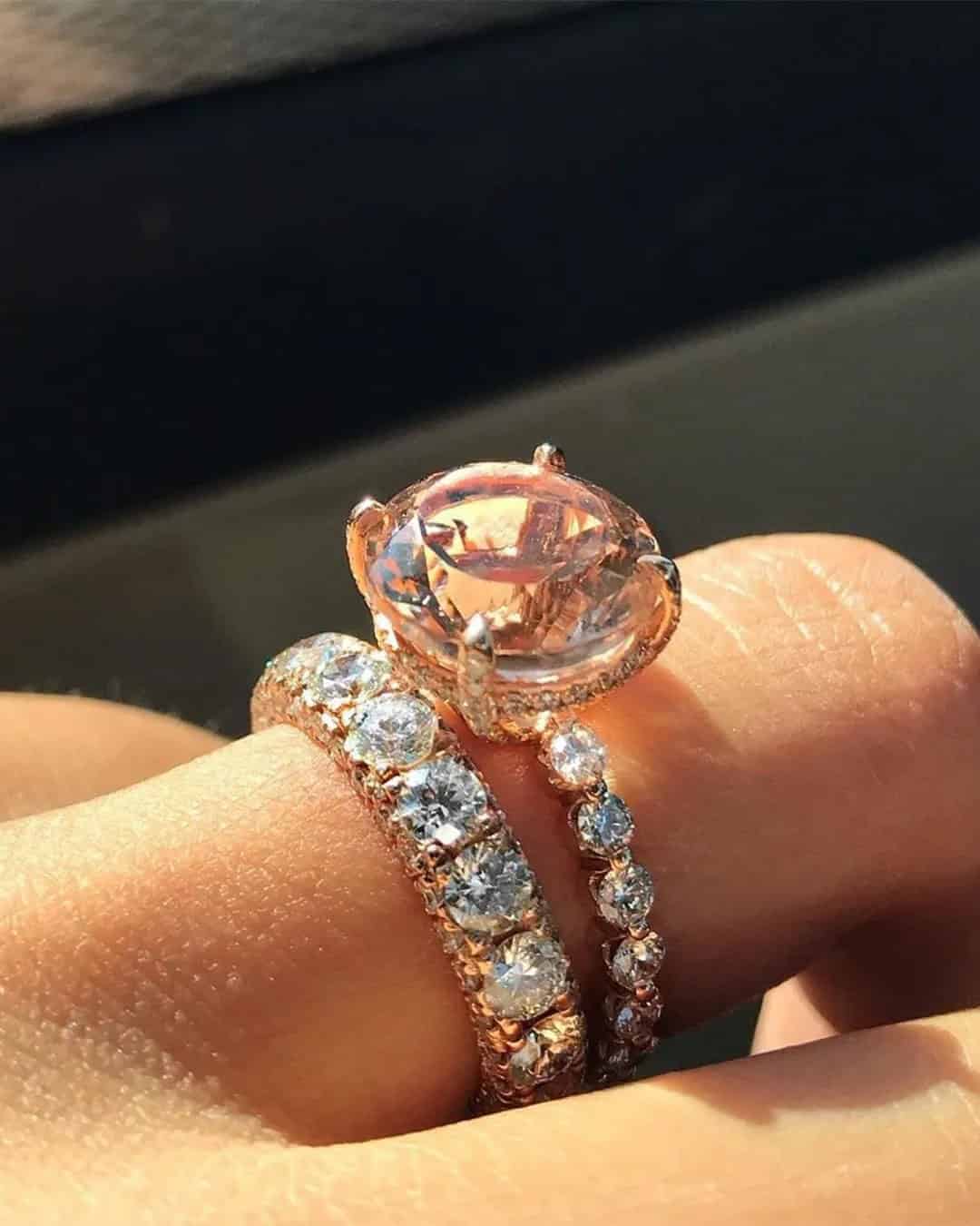 Gorgeous Morganite Ring Sets