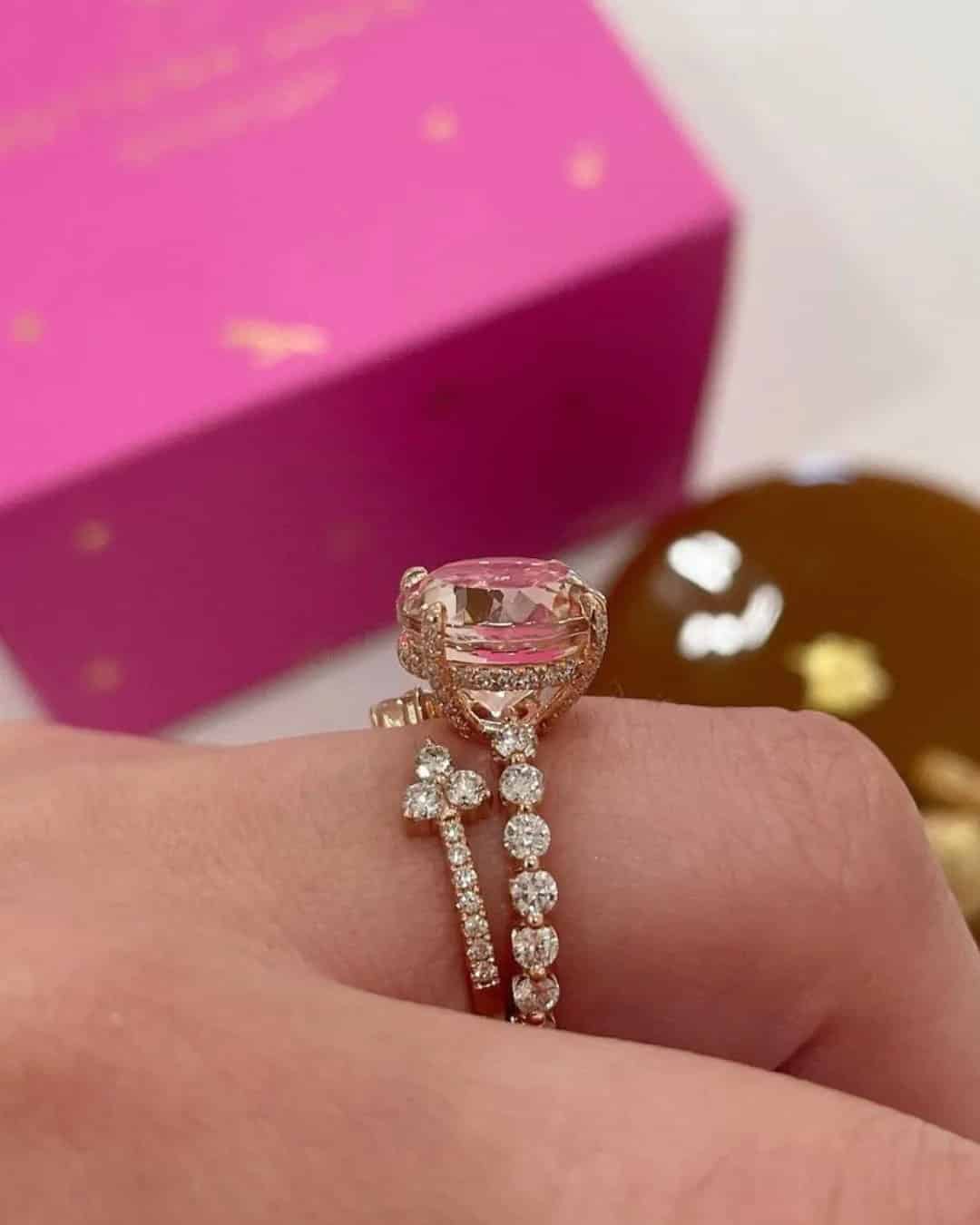 Morganite Rose Gold Engagement Rings