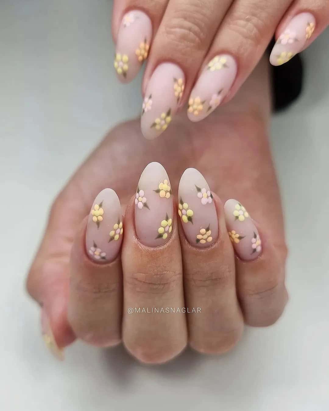 Flower Power Bridal Nails