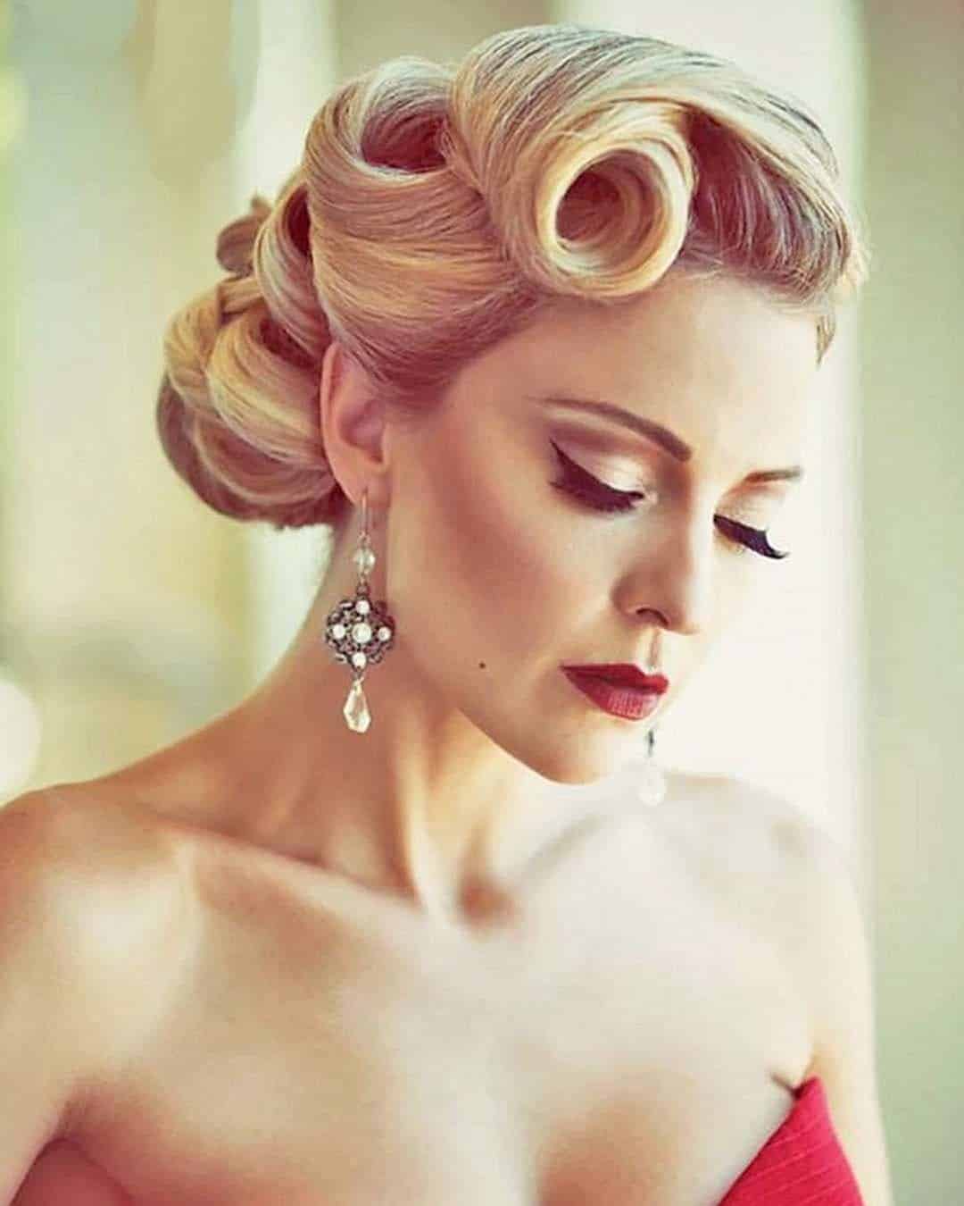 Retro Inspired Victory Roll Updos