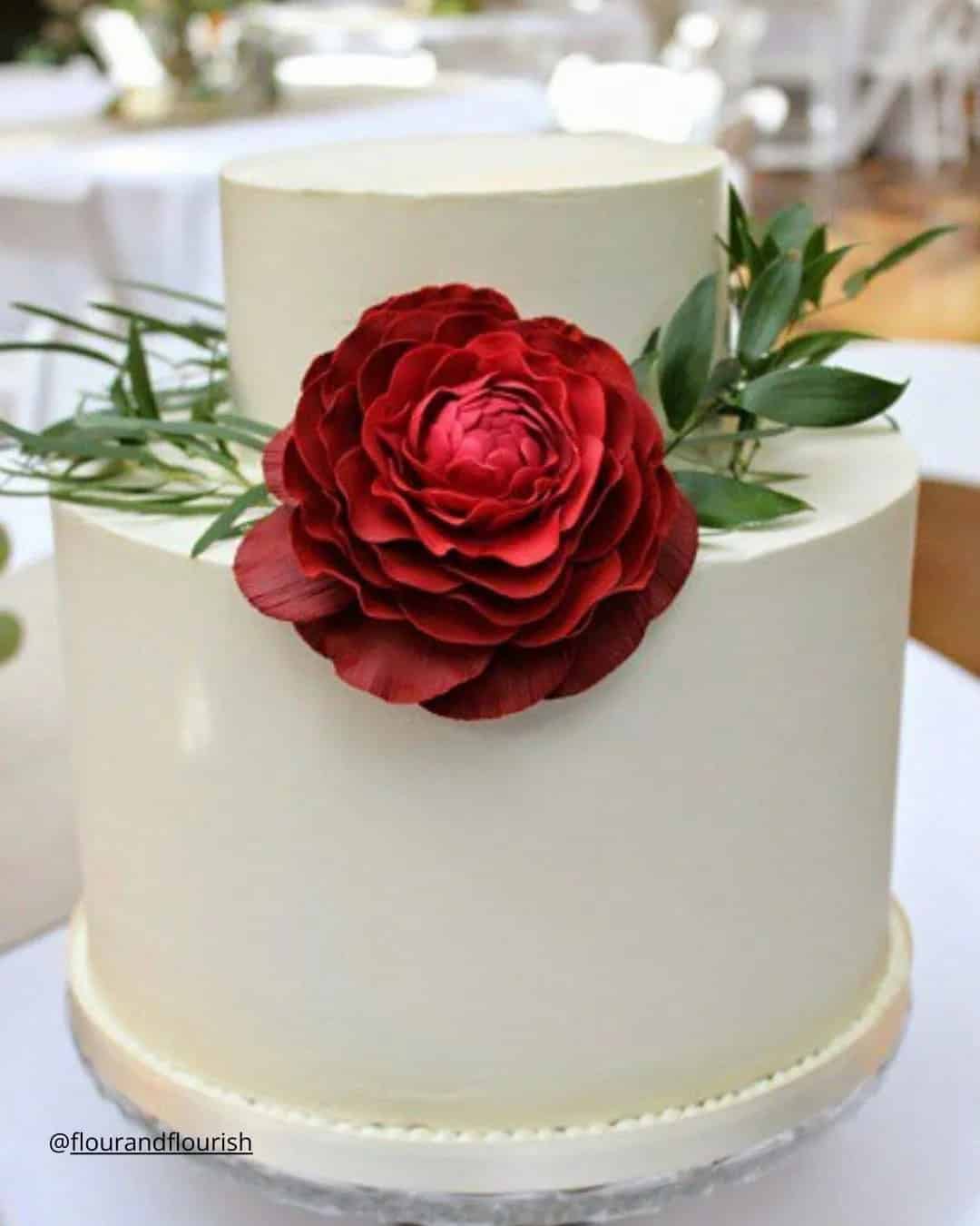 Red And White Wedding Cakes