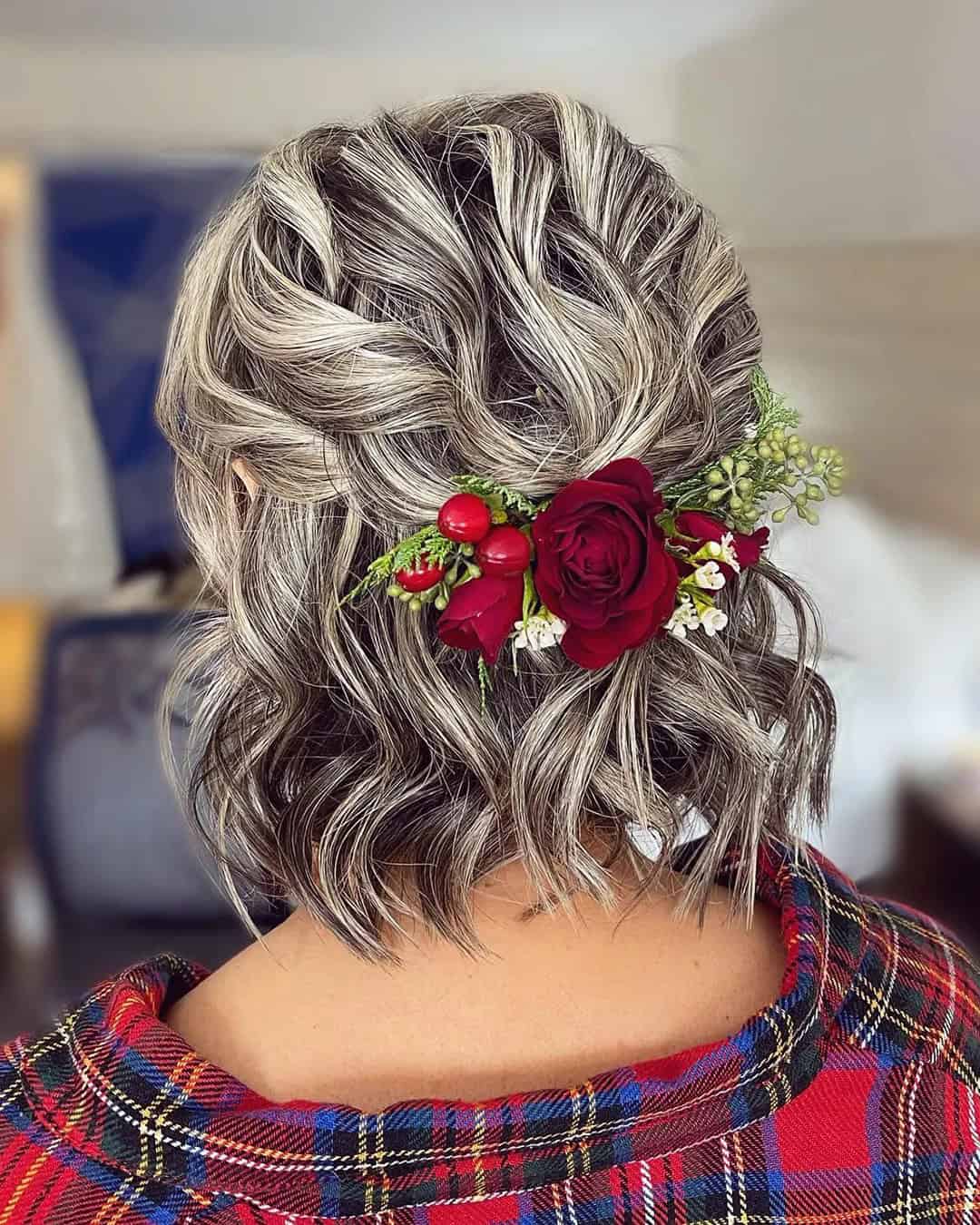 Rustic Wedding Hairstyles for Short Hair