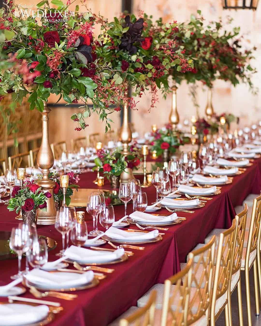 Burgundy Wedding Decor Ideas