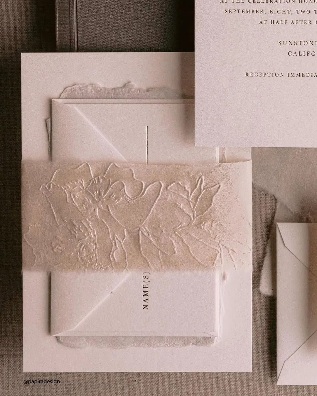 Textured Wedding Invitations