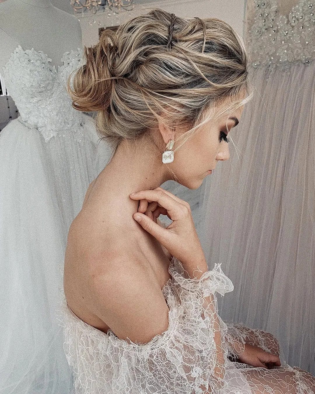 Easy Textured Swept-Back Updos