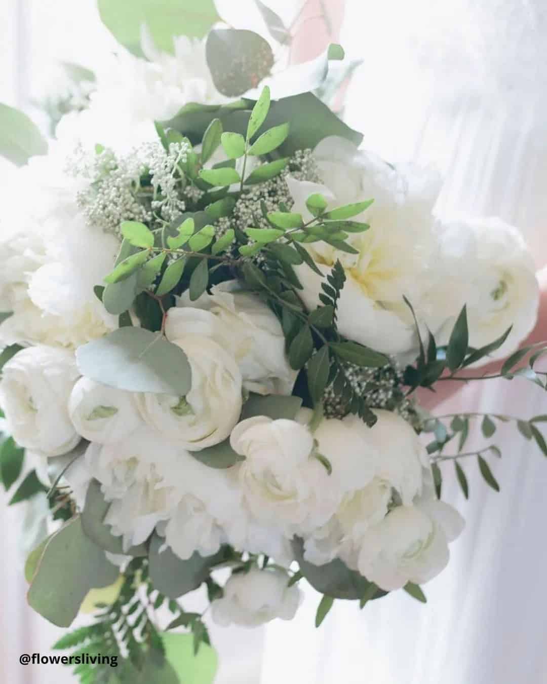 White Wedding Bouquets For Gentle Brides