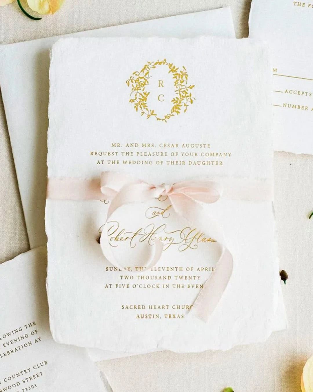 Vintage wedding invitations