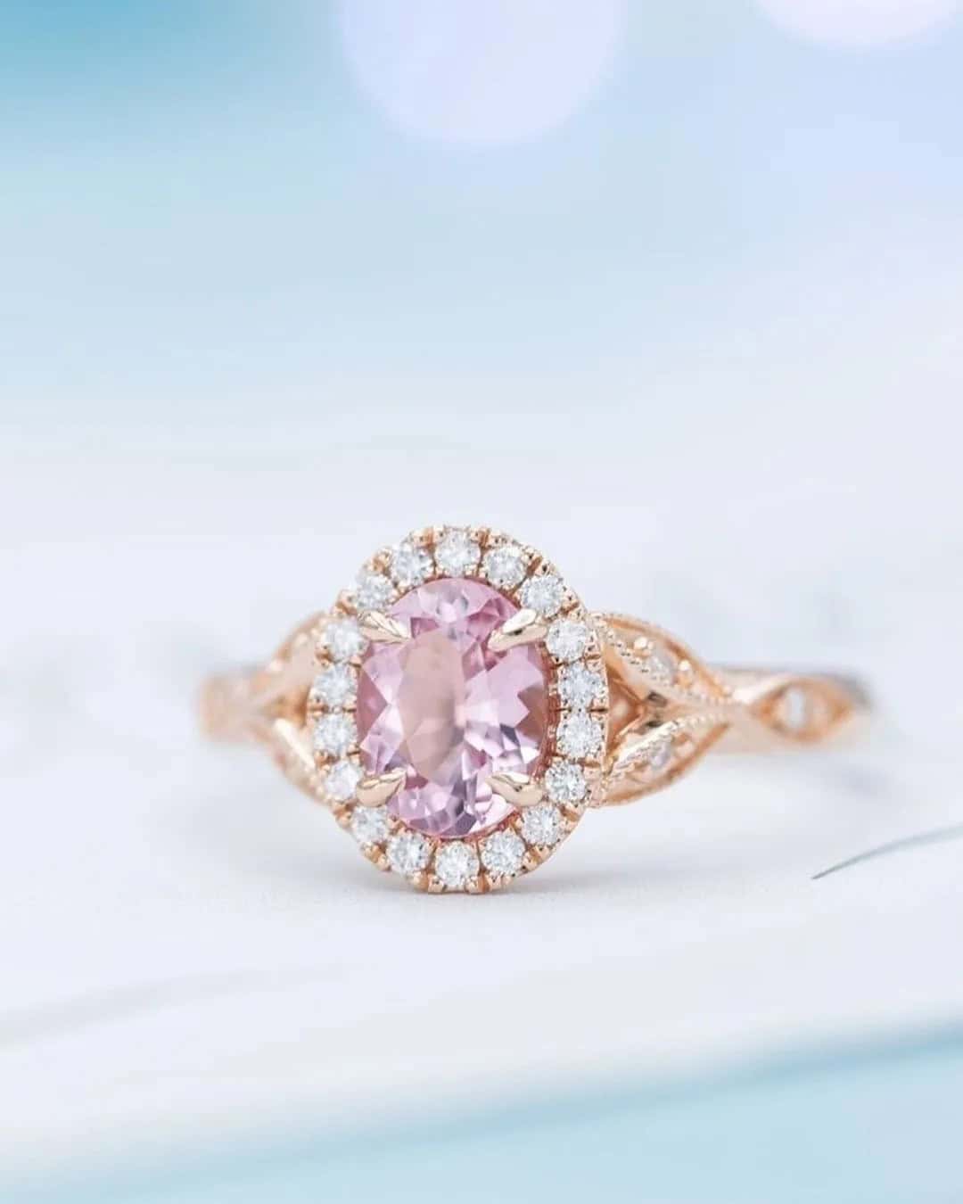 Oval-Cut Morganite Rings