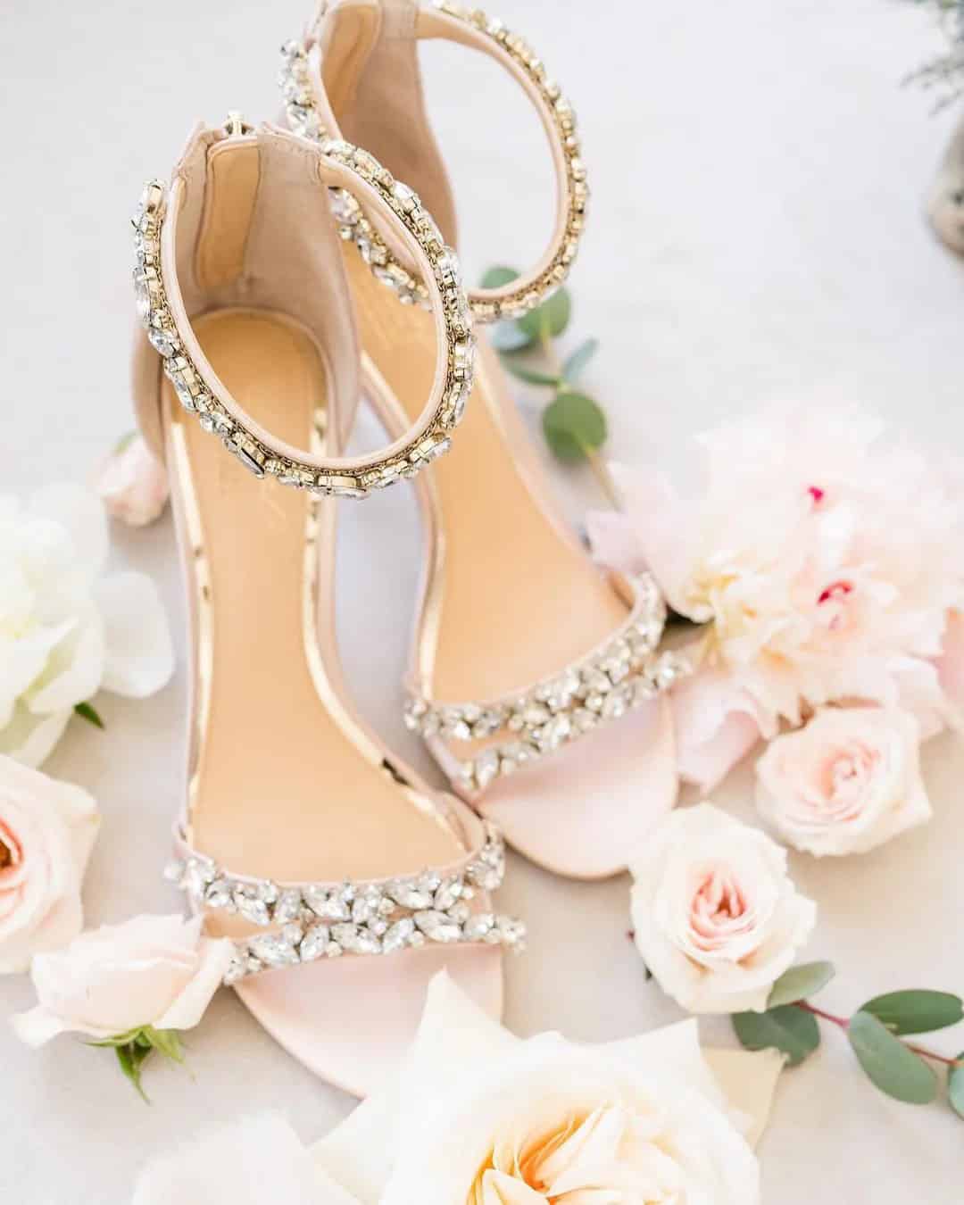 Low Heel Caroline Embellished Strap Shoes