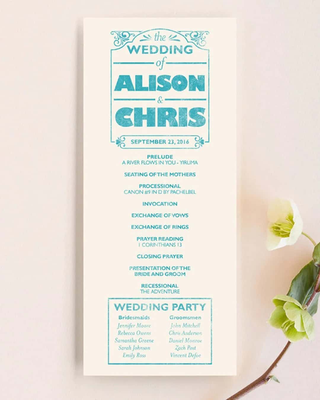 Latest Wedding Program Trends