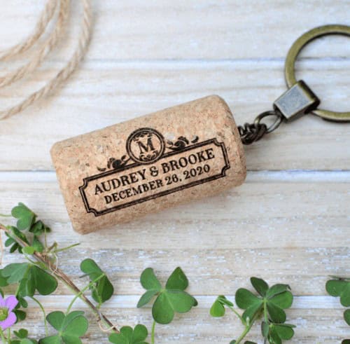 Keychain wedding favor