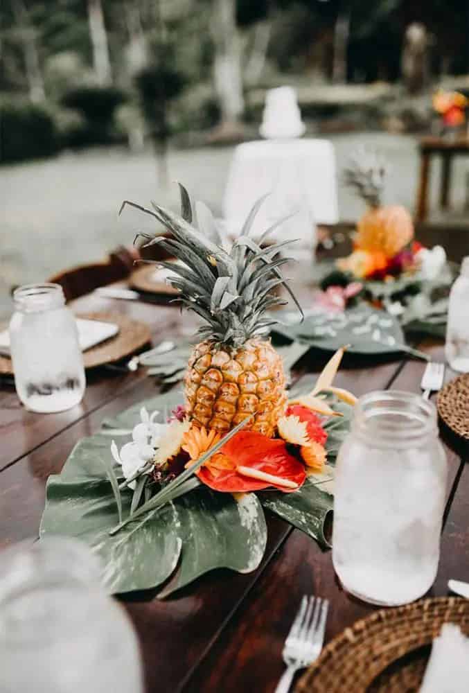 Tropical Centerpieces Wedding Decor Ideas