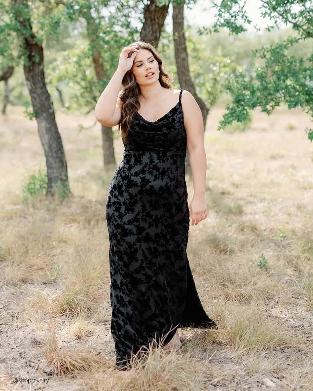 Black Velvet Bridesmaid Dresses