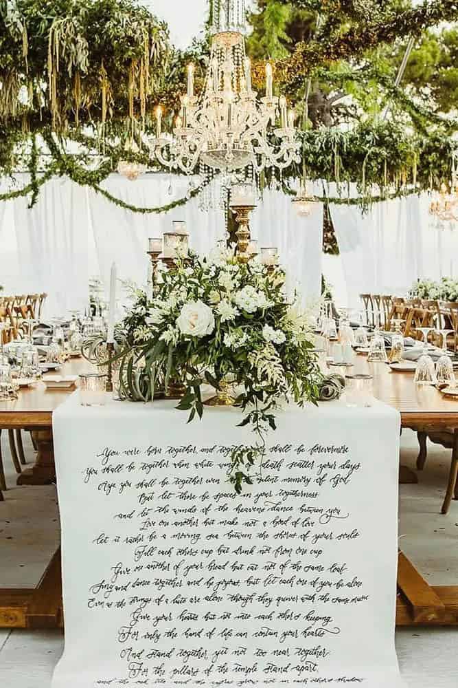 Calligraphy Wedding Decorations