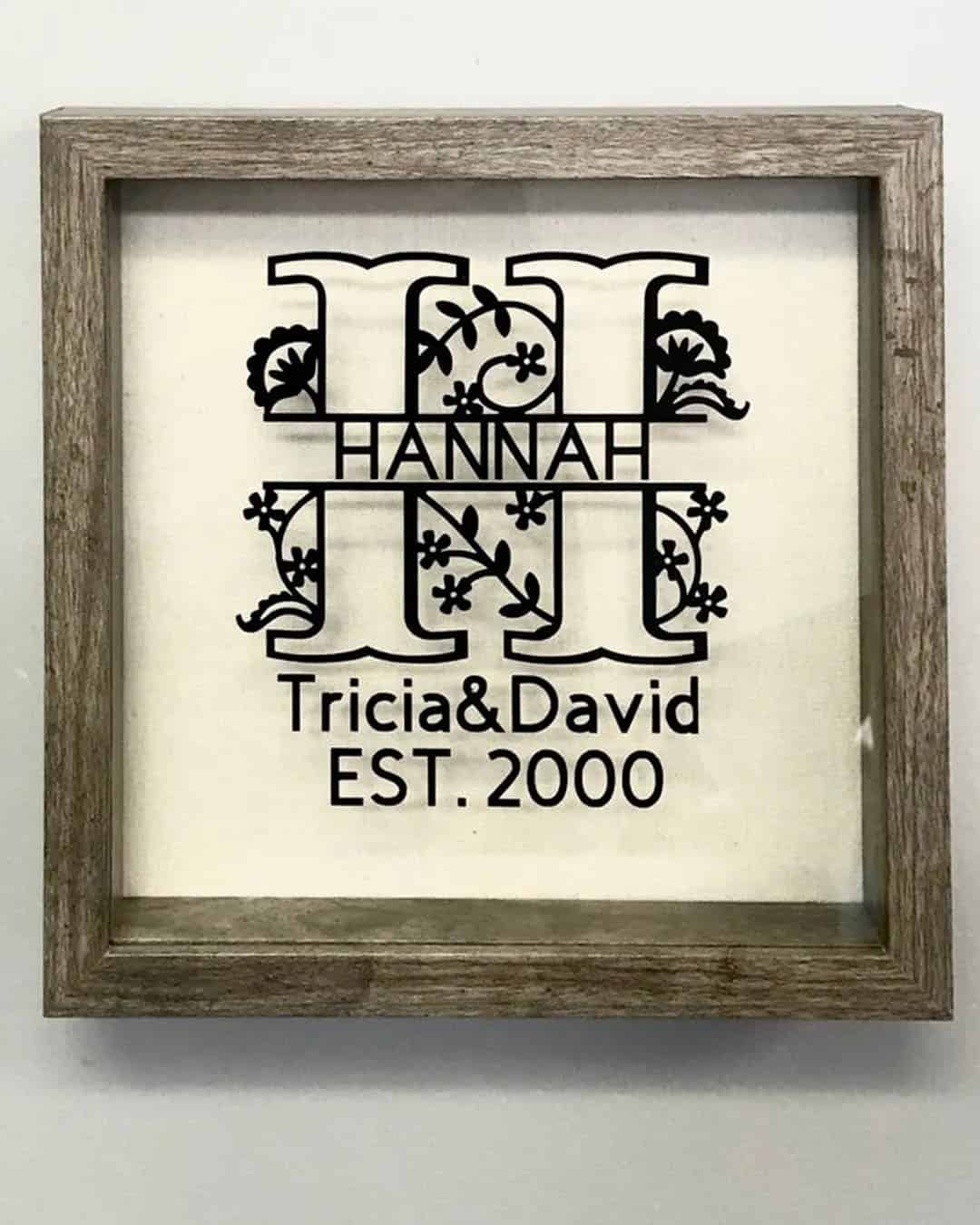 Family Date And Name Frame