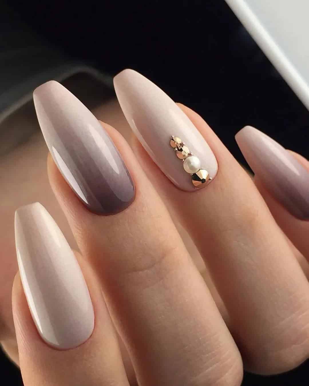 Elegant Wedding Day Nails