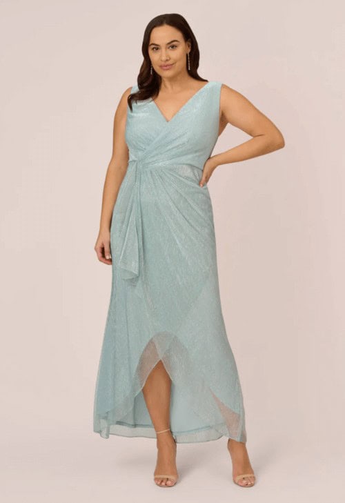 Faux wrap gown