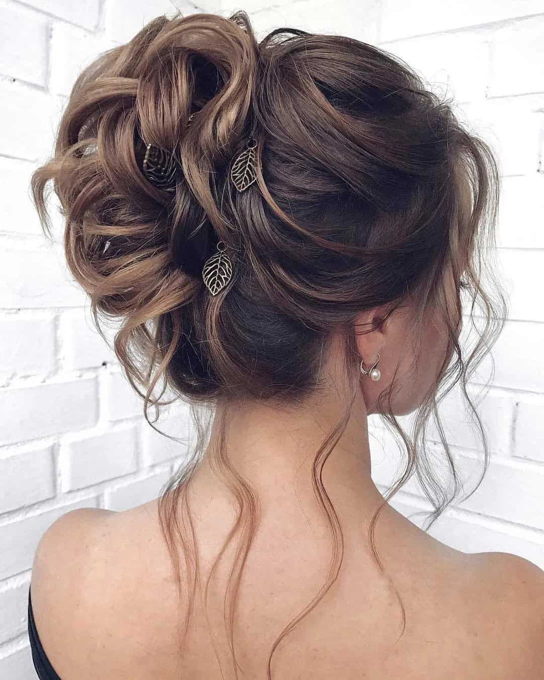 Slightly Messy Curly Updo