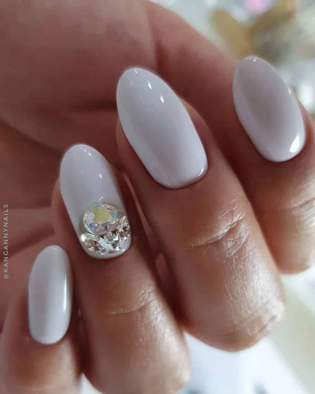 White Nail Ideas For A Wedding