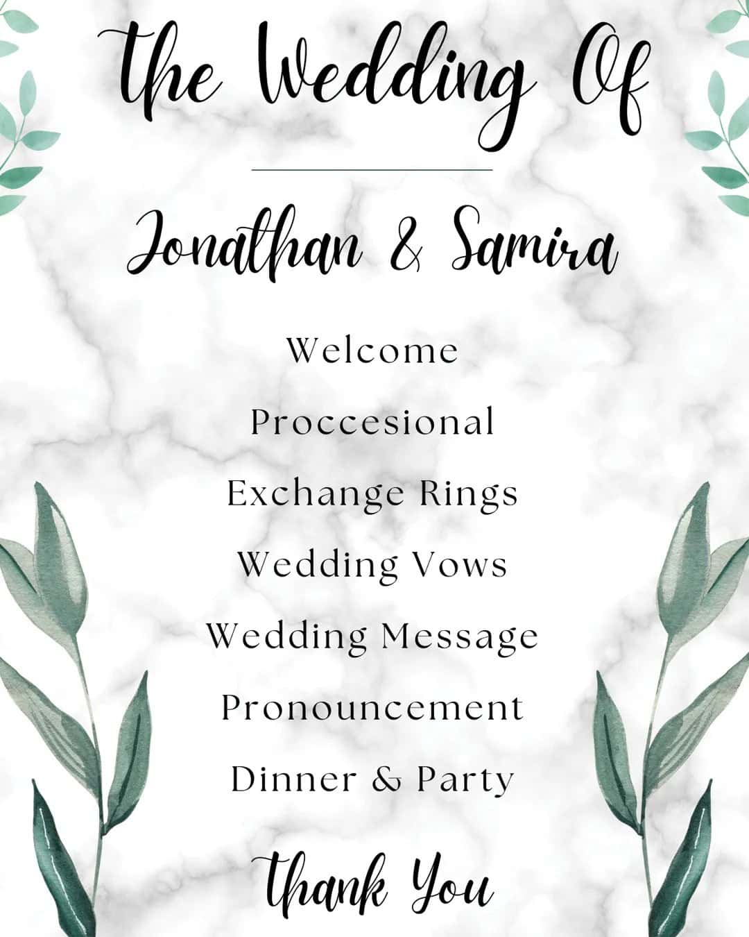 Free Downloadable Wedding Program Template That Can Be Printed