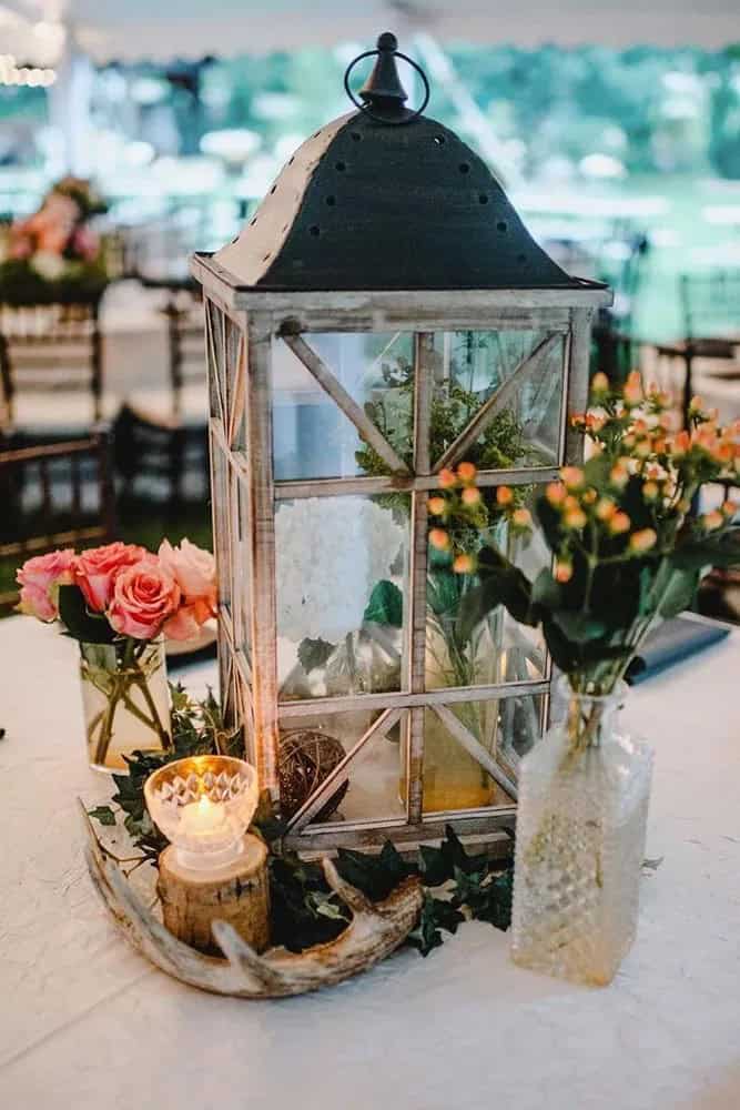 Lanterns Rustic Centerpieces