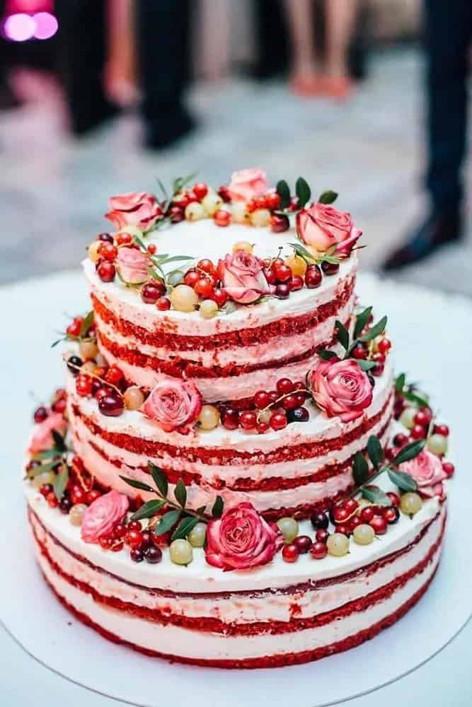 Lovely Naked Wedding Cake